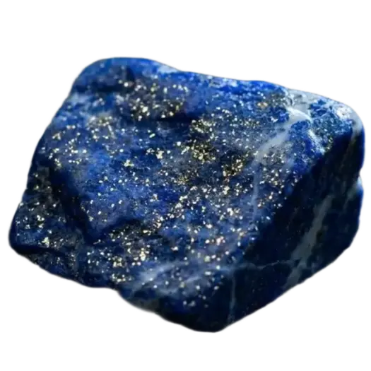 Lapis lazuli material study on a transparent background
