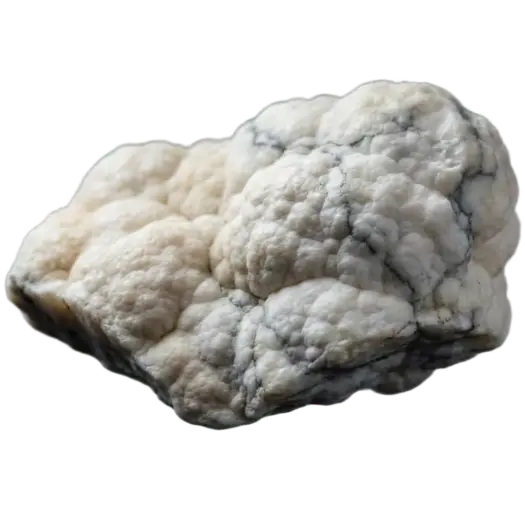 Magnesite material study on a transparent background