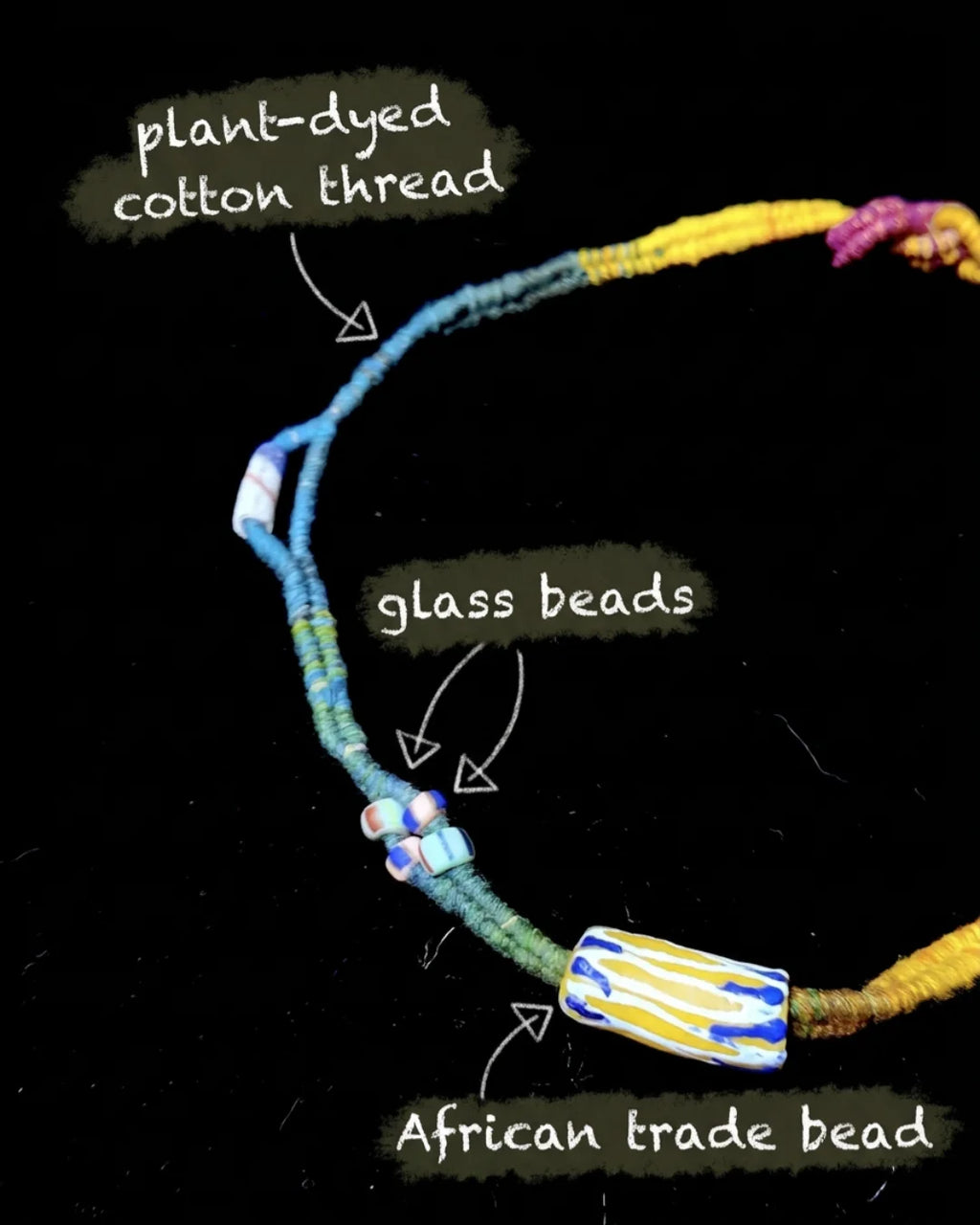 The Nomad #05 | African Trade Bead Wrap Bracelet & Choker