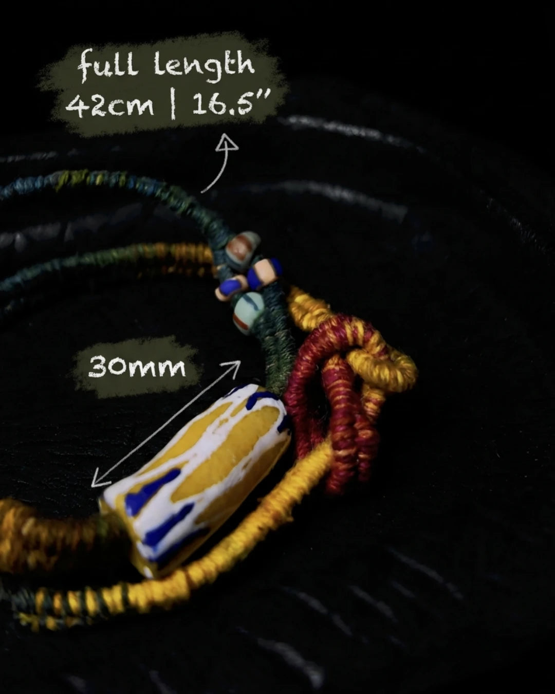 The Nomad #05 | African Trade Bead Wrap Bracelet & Choker