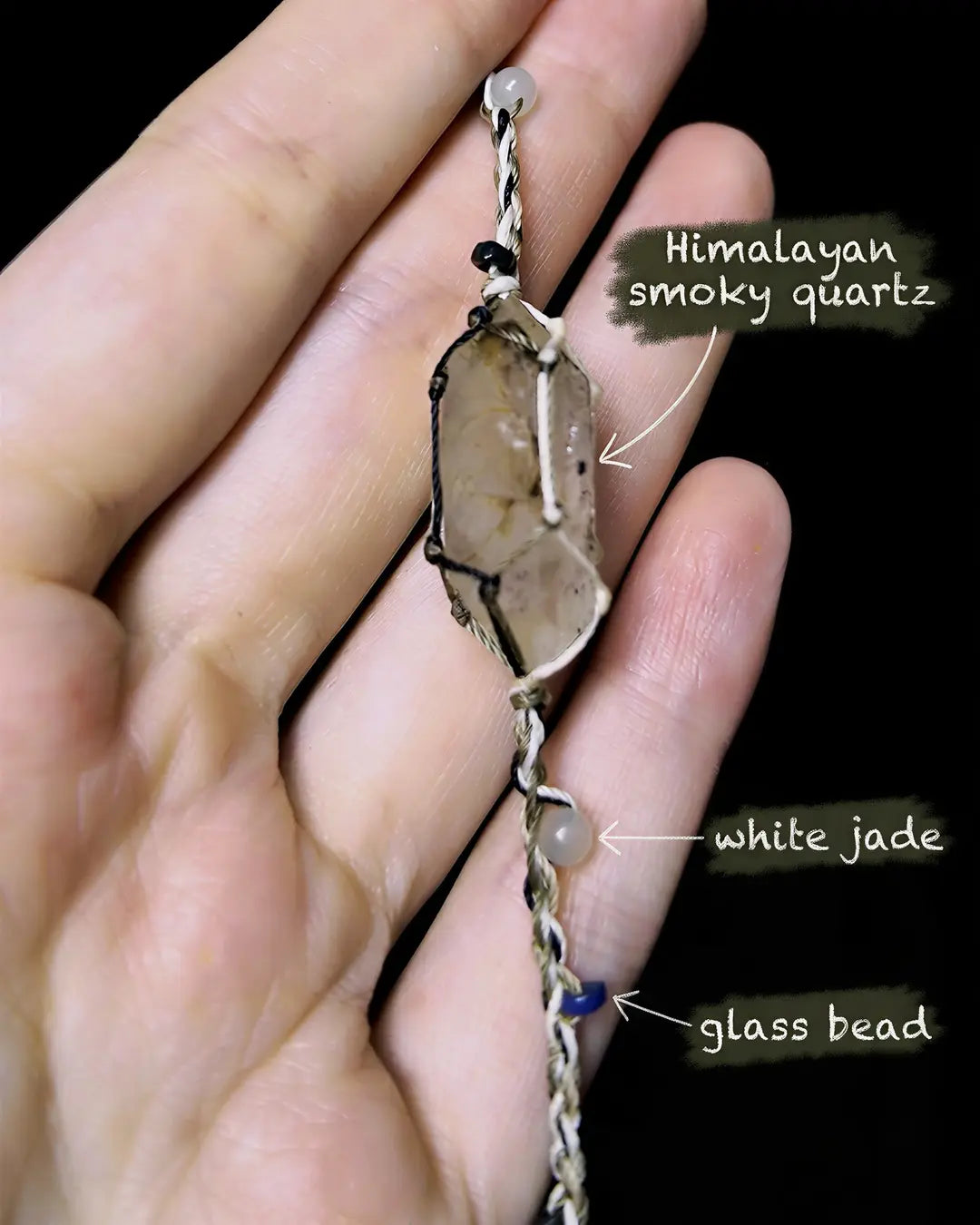 The Alchemist #09 | Himalayan Smoky Quartz Macrame Bracelet