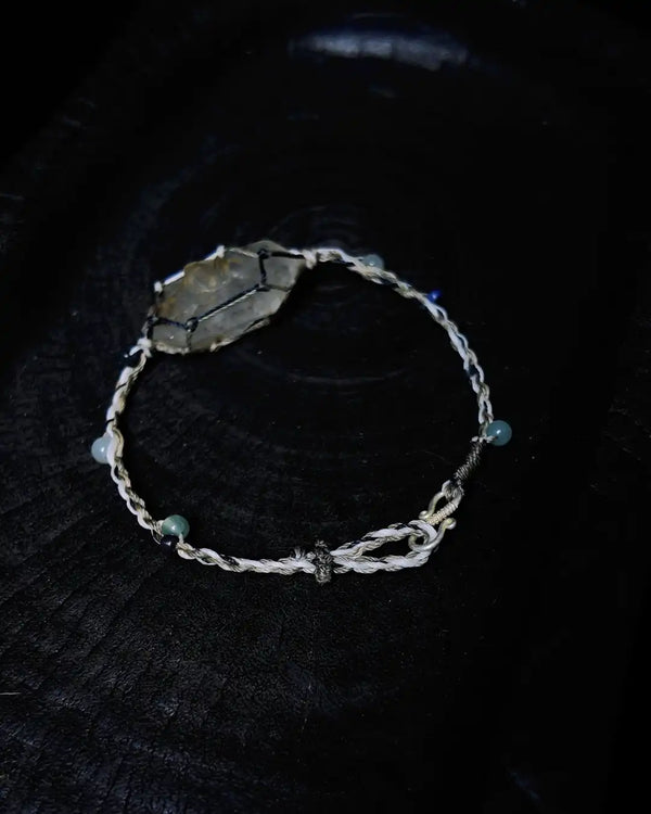 The Alchemist #09 | Himalayan Smoky Quartz Macrame Bracelet