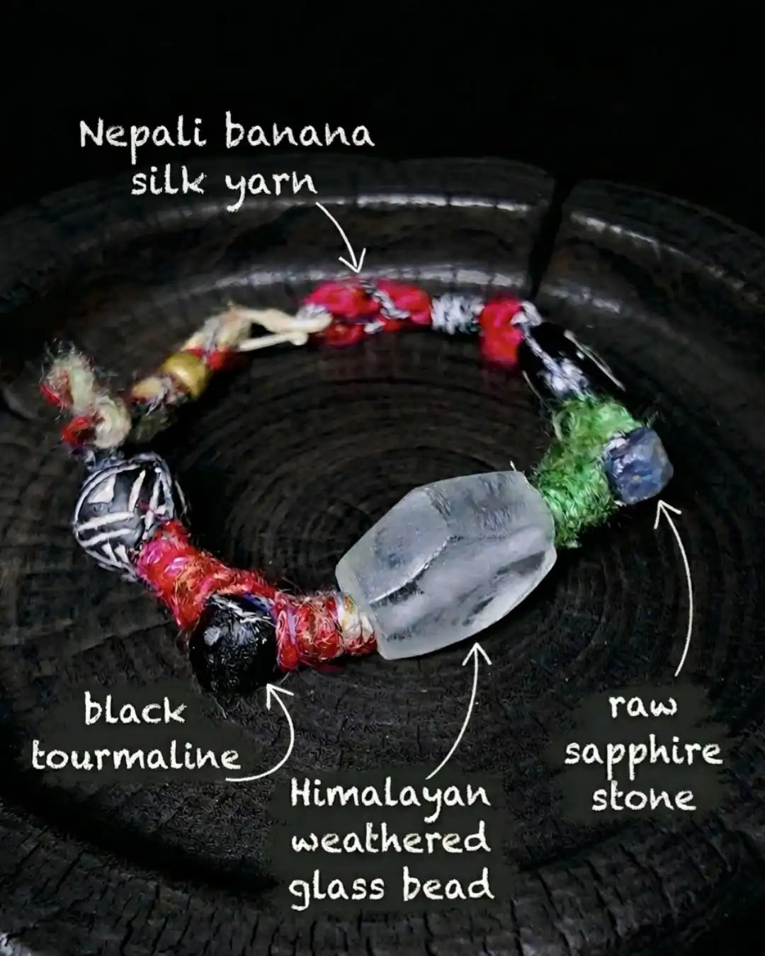 The Shaman #10 | Himalayan Agate & Sapphire Energy Bracelet