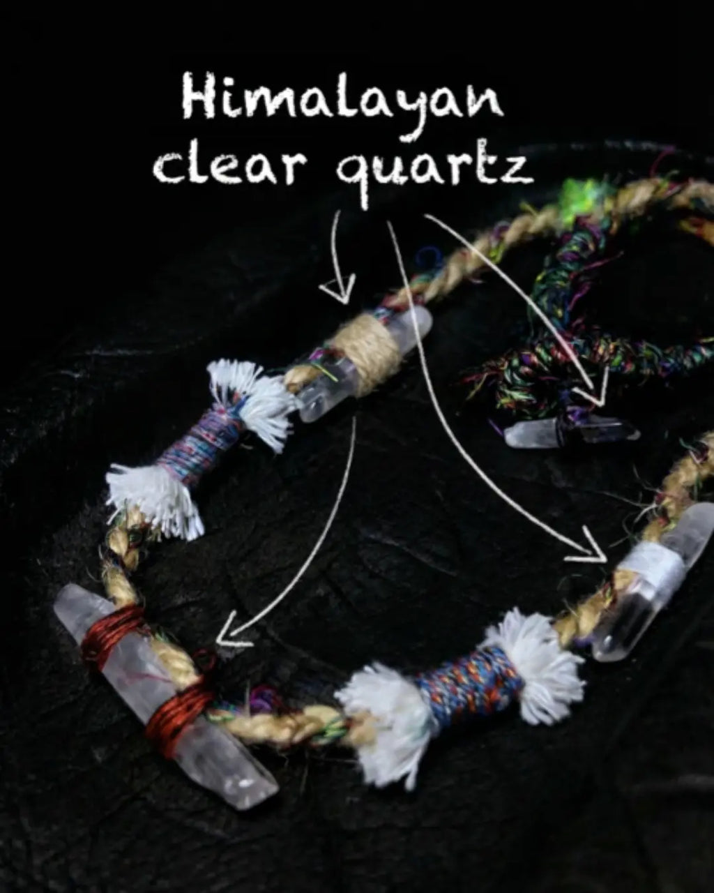 The Primal #11 | Himalayan Quartz & Silk Wrap Bracelet & Necklace