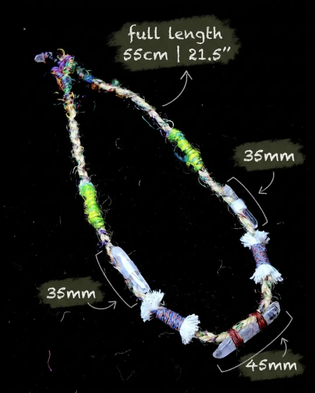 The Primal #11 | Himalayan Quartz & Silk Wrap Bracelet & Necklace