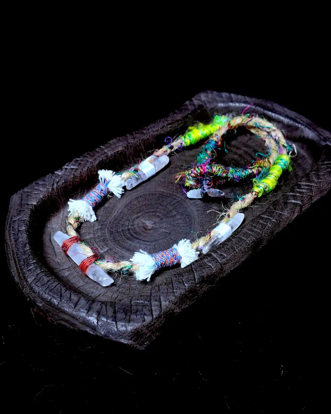 The Primal #11 | Himalayan Quartz & Silk Wrap Bracelet & Necklace