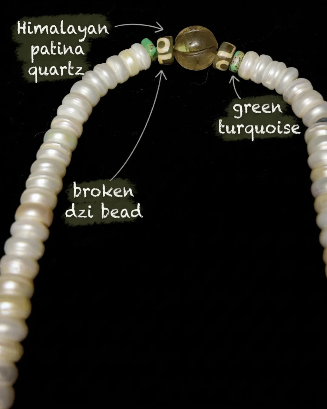 The Seer #16 | 10mm Pearl & Antler 108 Mala