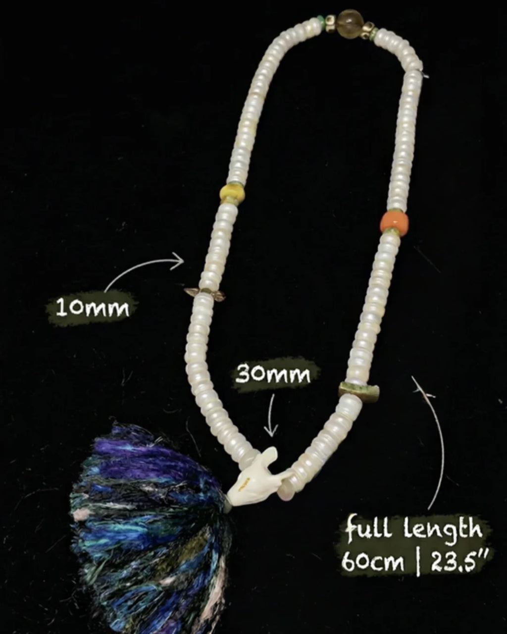 The Seer #16 | 10mm Pearl & Antler 108 Mala