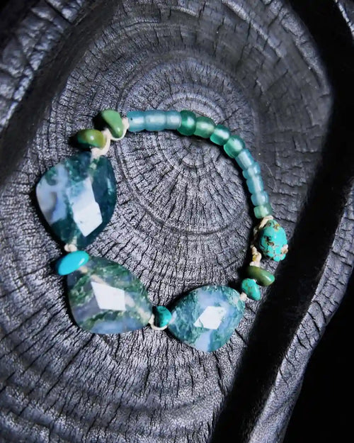 The Cultivator #18 | Moss Agate Abundance Bracelet