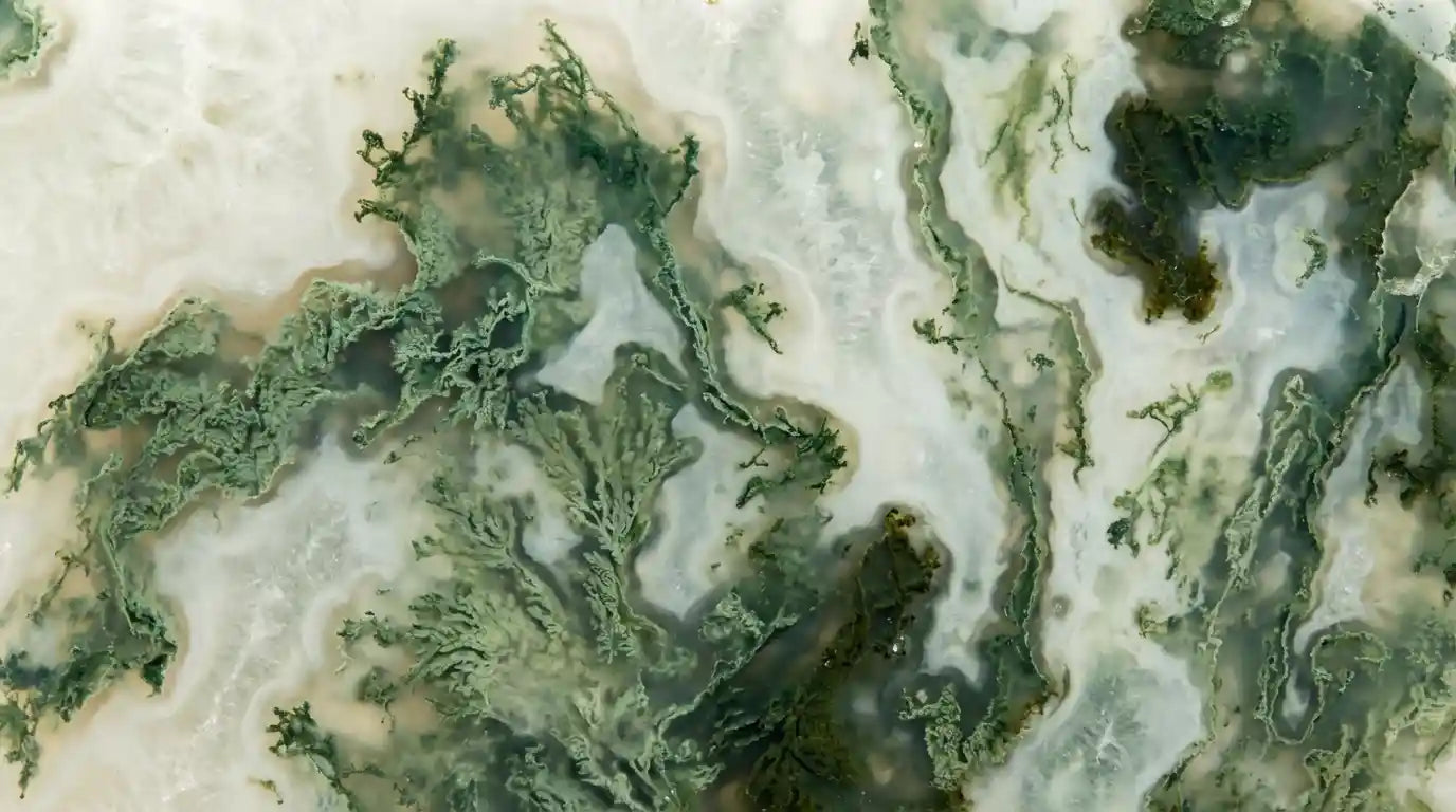 Close-up of moss agate
