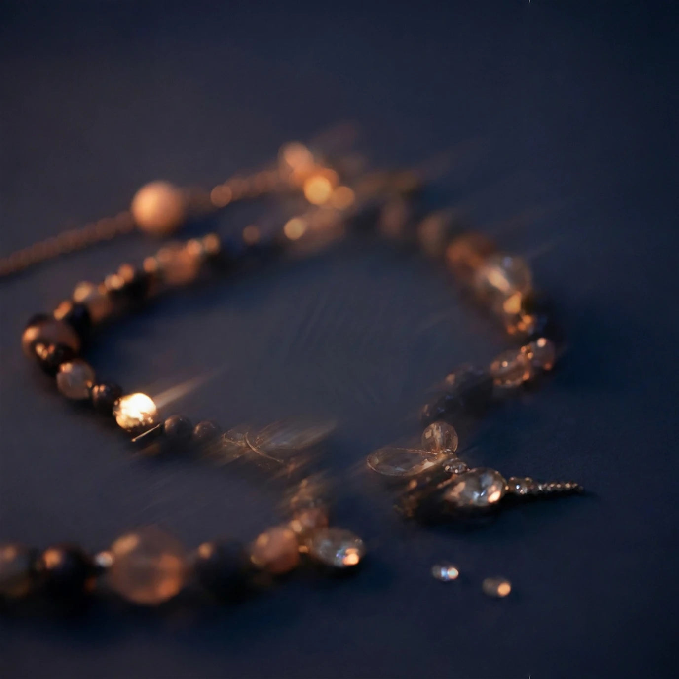 Close-up of a beaded spiritual necklace