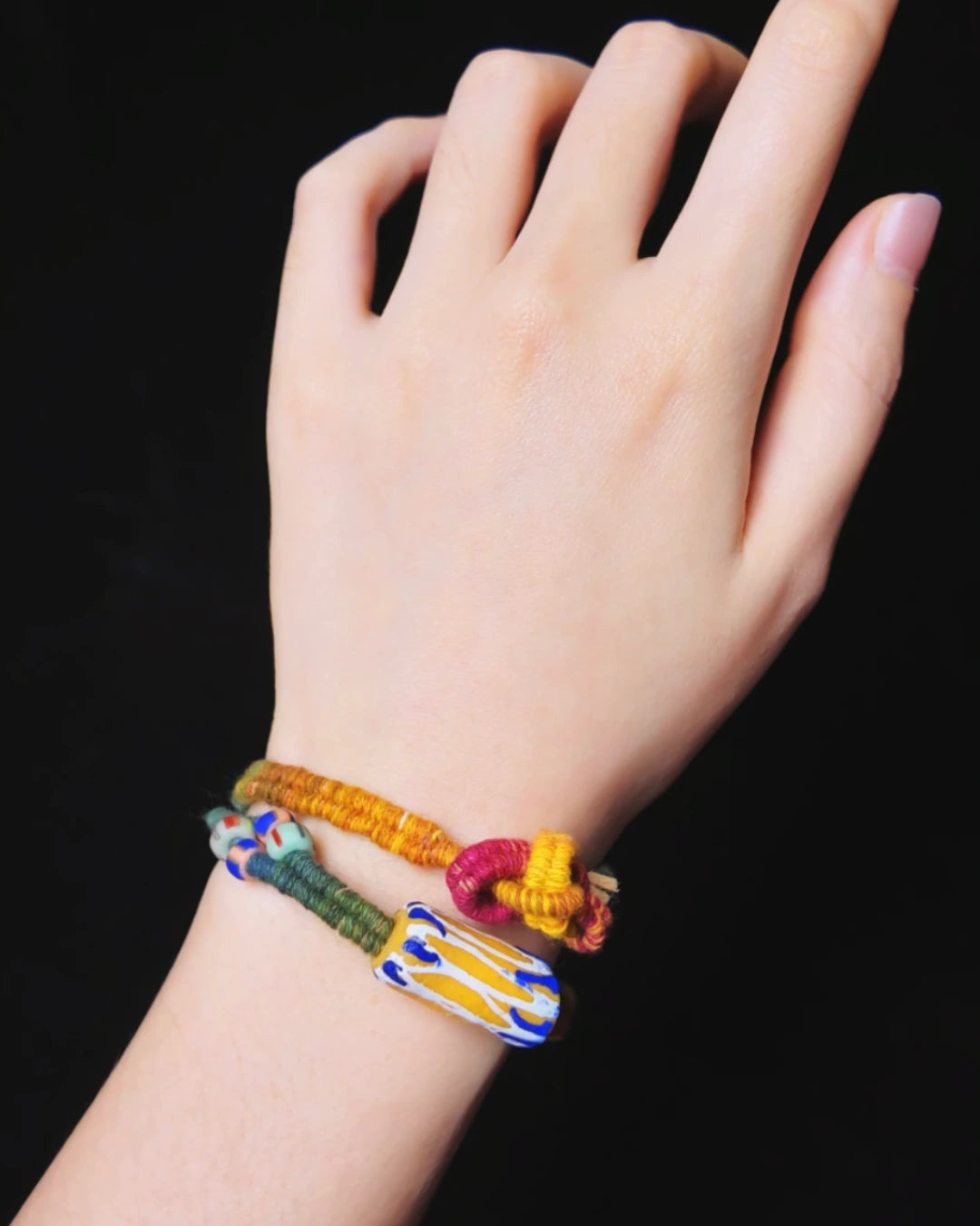 The Nomad #05 | African Trade Bead Wrap Bracelet & Choker