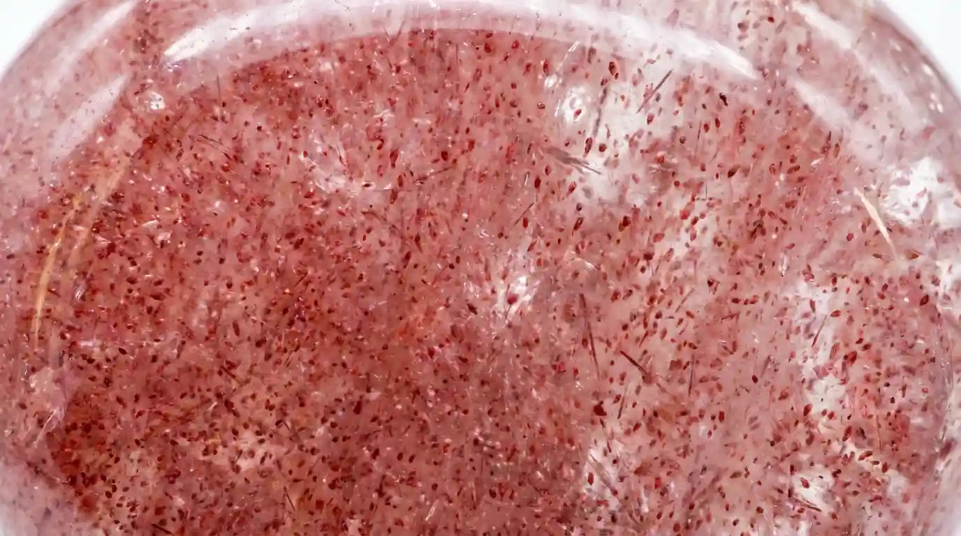 Close-up of strawberry quartz