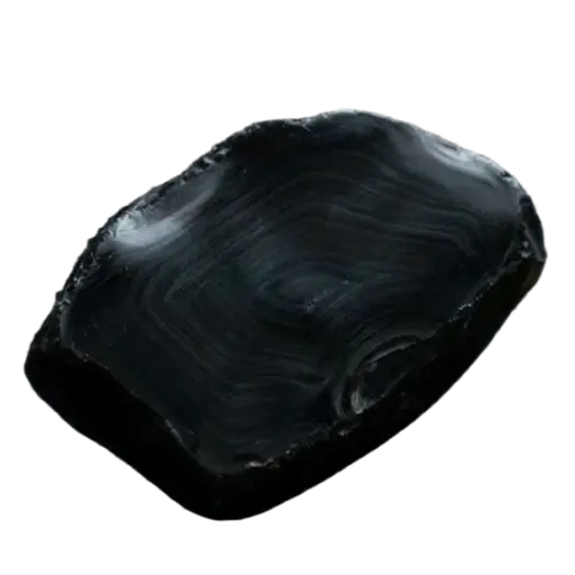 Black Agate material study on a transparent background