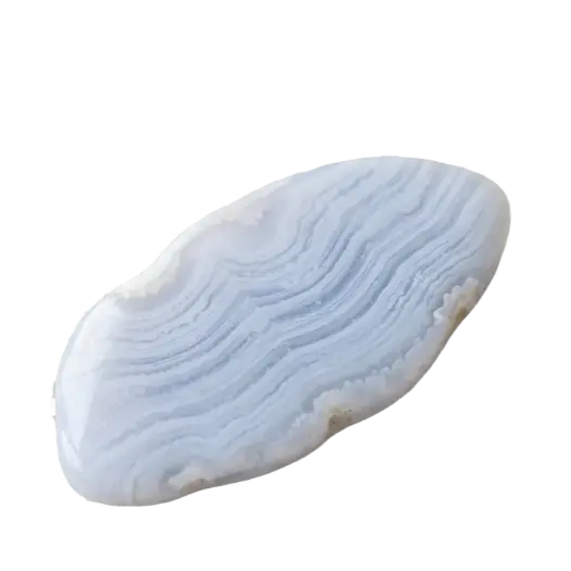 Blue Lace Agate material study on a transparent background