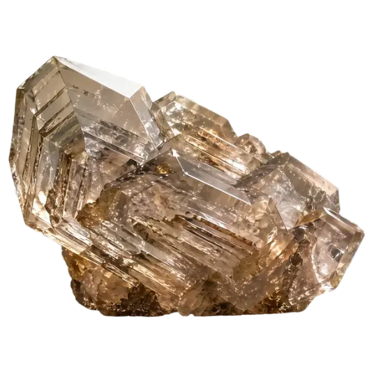 Elestial Quartz material study on a transparent background