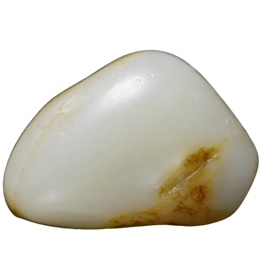 Hetian Jade material study on a transparent background