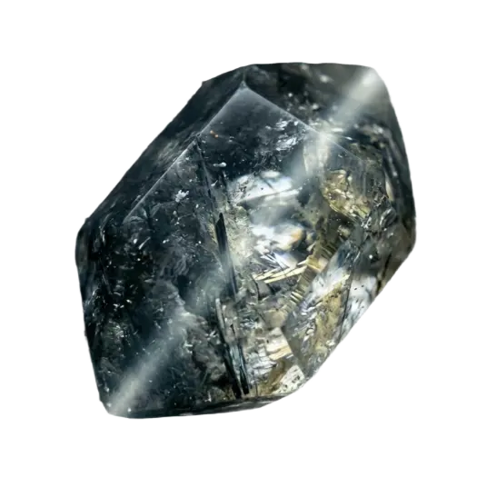 Inclusion Quartz material study on a transparent background