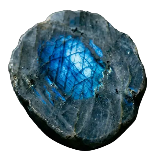 Labradorite material study on a transparent background