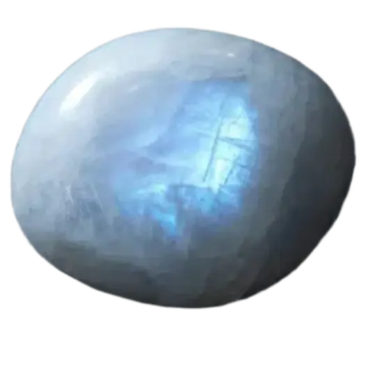 Moonstone material study on a transparent background