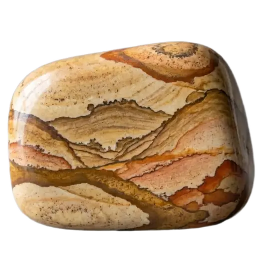 Picture Jasper material study on a transparent background