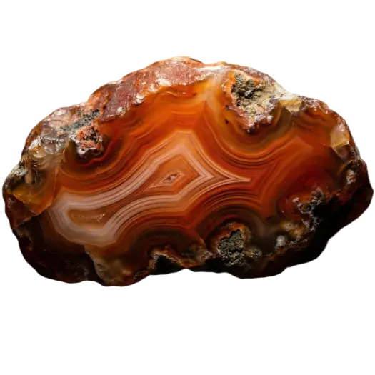 Red Agate material study on a transparent background