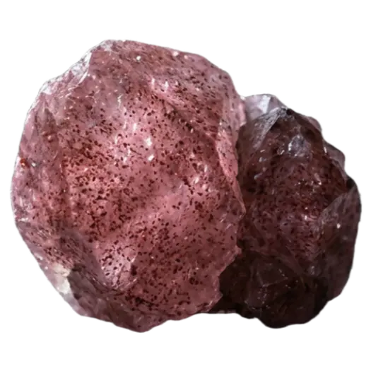 Strawberry Quartz material study on a transparent background