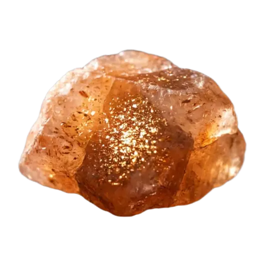 Sunstone material study on a transparent background