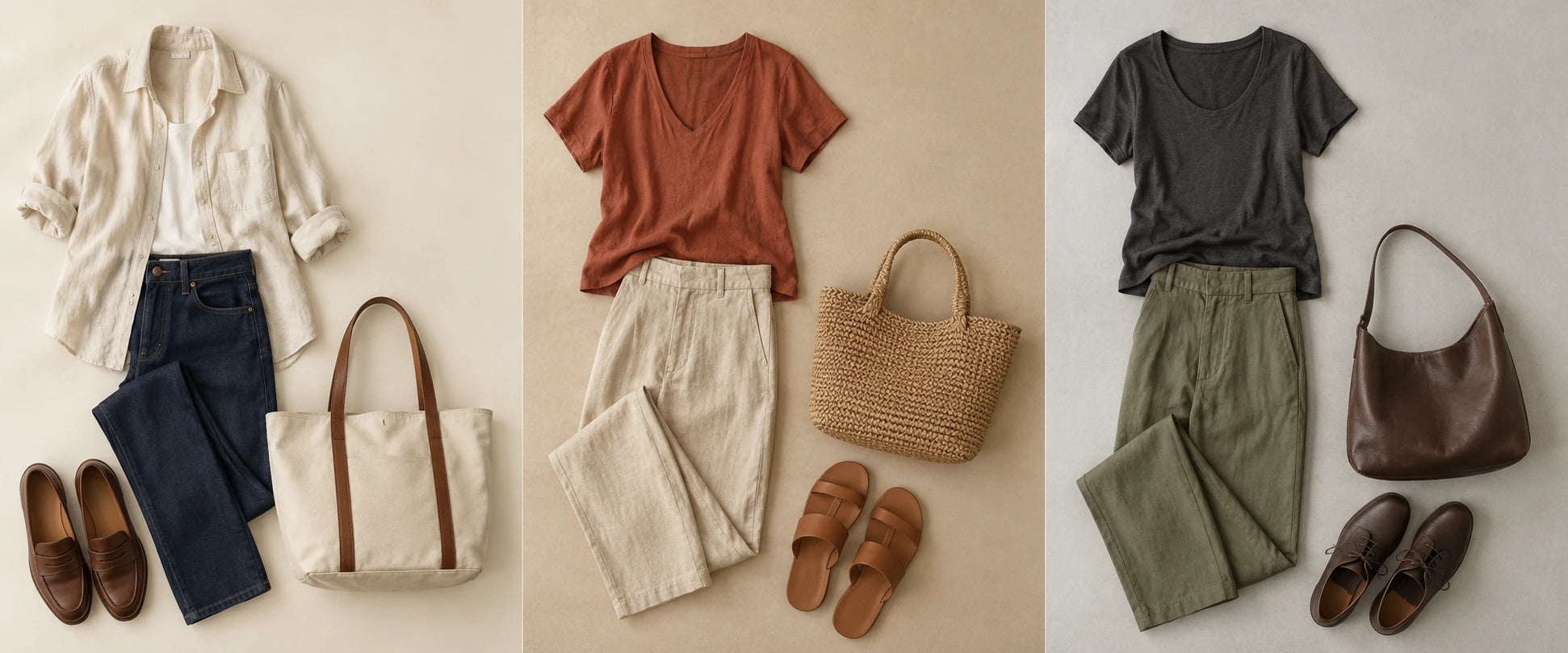 Linen, denim and warm leather. — The Grove #45 | Kambaba Jasper & Amber Necklace