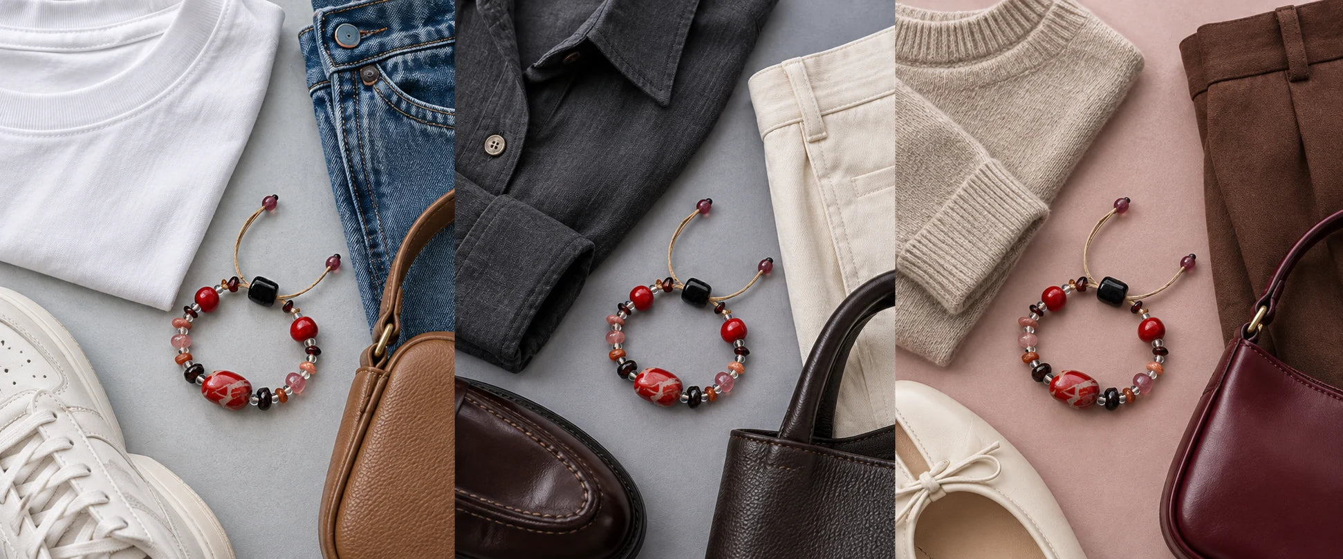 White cotton, easy denim — The Hearth #25 | African Red Jasper & Dravite Grounding Bracelet