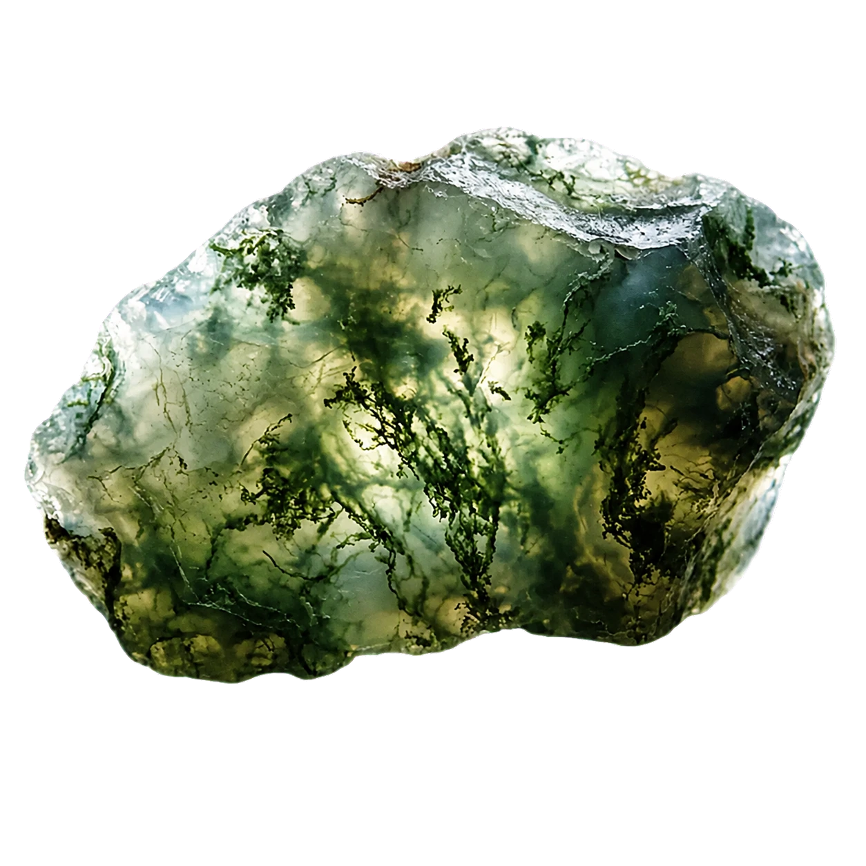 Illustrative Moss Agate mineral specimen